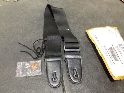 HOT SEAL Storage Picks Adjustable Genuine Leather Metal Hook Guitar Strap - Lot 1056