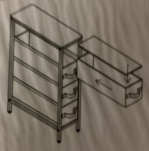 Narrow 4 Drawer Storage Tower, Light Gray - Lot 91