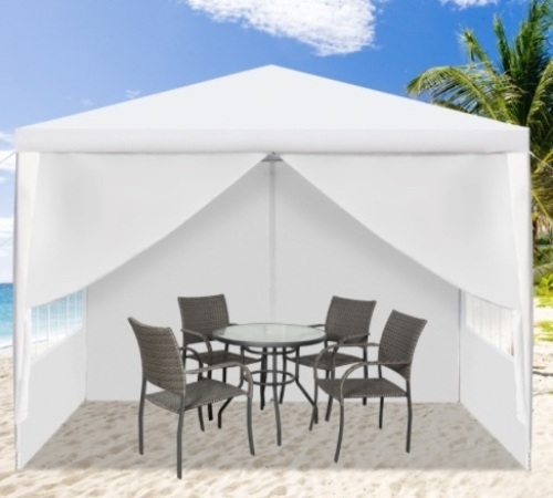 10'x10' Wedding Party Canopy Tent, 4 Removable Sidewalls with Windows - Lot 117