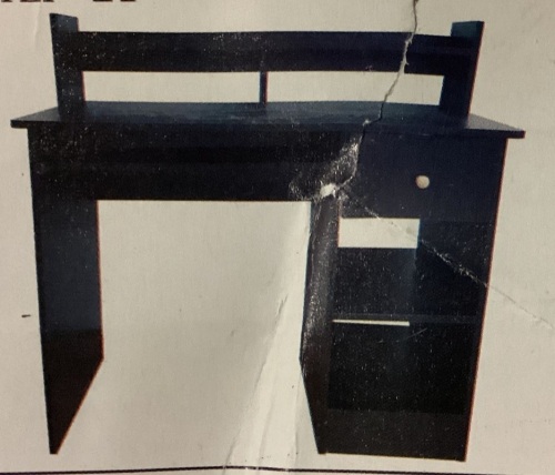 Desk, Black, Missing Hardware - Lot 207
