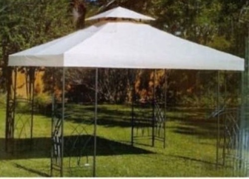 10' x 10' Two Tier Replacement Gazebo Canopy, Beige - Lot 214