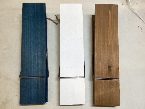 Lot of 2 Sets of 3 Wooden Decorative Clothespins - Lot 232
