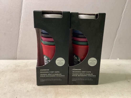 2 Pkgs (6/Package) Starbucks Reusable Color Changing Cups - Lot 414