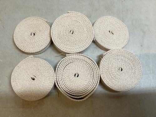 6 Rolls Flat Cotton Wick For Oil Lamps, 6.5' Per Roll - Lot 238
