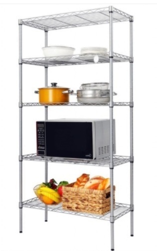 29''L x 13''W x 59''H Adjustable Wire Shelving, Chrome - Lot 274