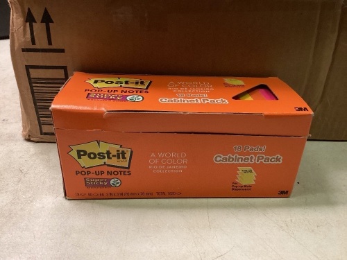 18-Pack Post-it Pop-Up Notes, 90 Sheets/Pad, 3" x 3" - Lot 403