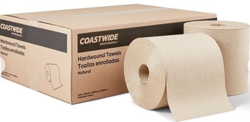 Coastwide Professional™ Recycled Hardwound Paper Towels, 1-ply, 800 ft./Roll, 6 Rolls/Carton - Lot 285