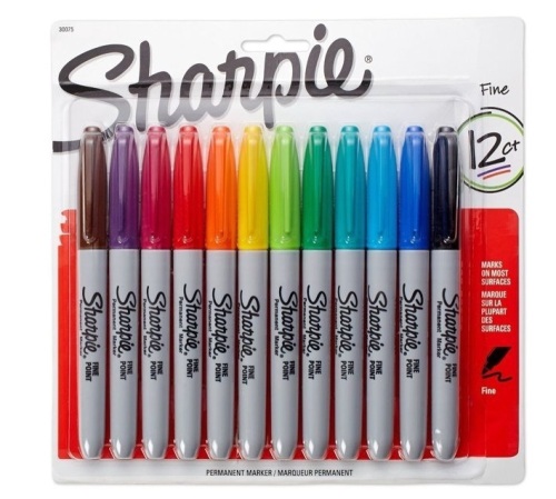 Sharpie Permanent Markers, Fine Point, 12 Ct. - Lot 619