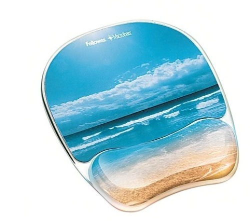 Fellowes® Gel Mouse Pad With Wrist Rest, Sandy Beach - Lot 642