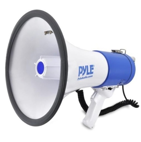 Pyle PA Bullhorn with Siren Alarm Mode & Adjustable Volume Control - Lot 362