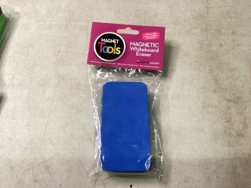 Lot of 27 Magnetic Whiteboard Erasers, Assorted Colors - Lot 329