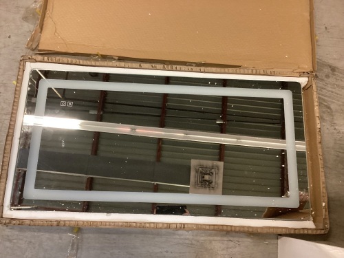 Large Hanging Mirror w/ LED Lights, Defogger - Lot 81