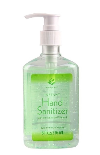 Lot of 24 Mellow Gel Hand Sanitizer with Moisturizer and Vitamin E, 8 oz. - Lot 694