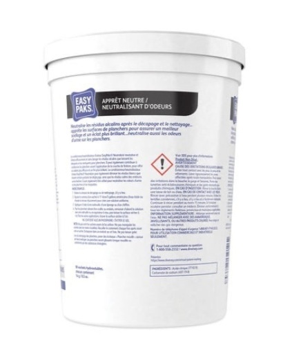Easy Paks Neutralizer Conditioner/Odor Counteractant, 0.5 oz Packet, 90/Tub - Lot 632