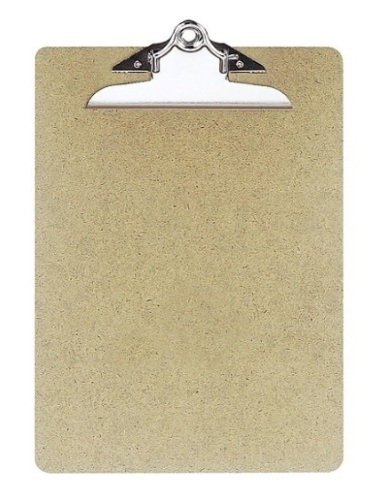Lot of 6 Officemate Hardboard Clipboards, Letter Size, Brown, Cosmetic Damage - Lot 392
