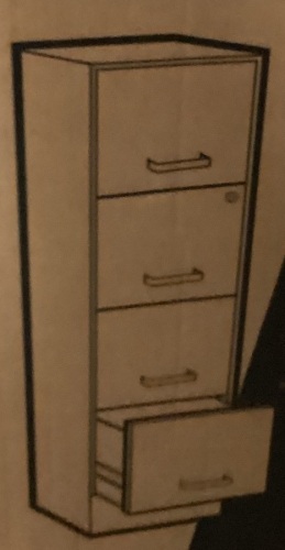 4-Drawer Filing Cabinet, Has Small Dents - Lot 39