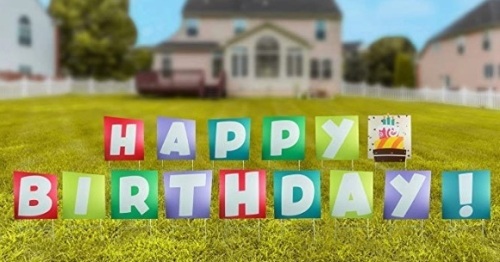 Melgar Happy Birthday Yard Sign - Lot 195