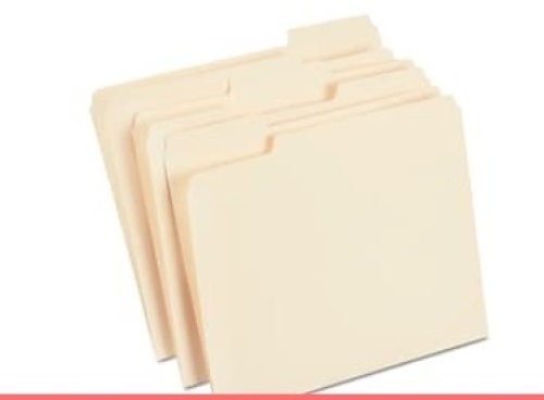 Lot of 3 Boxes Quill Brand® File Folders, 1/3-Cut Assorted, Letter Size, Manila, 100/Box - Lot 772