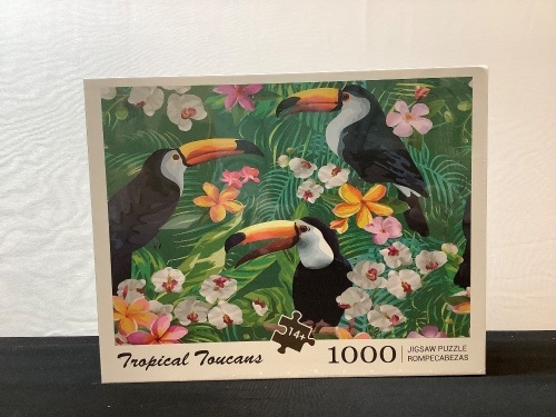 Tropical Toucans 1000 Piece Jigsaw Puzzle - Lot 142