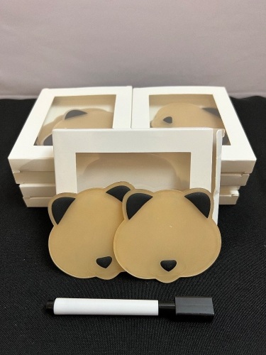 Lot of (9) 2pk Silicone Panda Labels w/ Dry Erase Marker - Lot 191