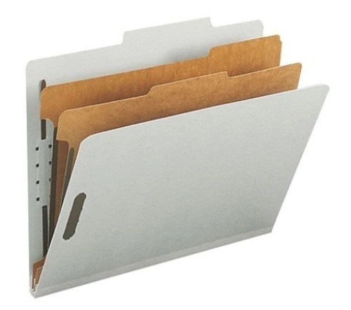 Lot of (2) TruRed 2-Partition Top Tab Pressboard Classification Folders, 10pk - Lot 220