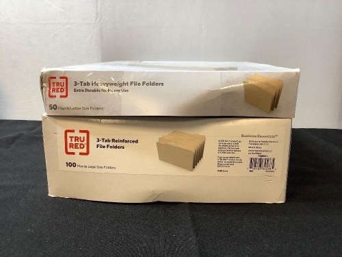 Lot of (2) Folders, 3 Tab Reinforced Fastener & 3 Tab Heavyweight File - Lot 376