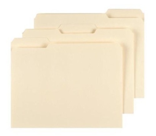 TruRed 3 Tab Reinforced File Folders, 250 - Lot 253