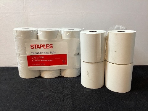 Staples Thermal Papers Rolls - Lot 586