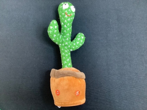 Dancing Cactus, Reacts to Sound, Missing Battery Cover - Lot 678
