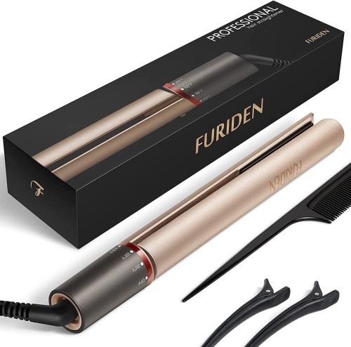 Furiden 2 in 1 Hair Straightener, Hair Curler Flat Iron - Lot 166