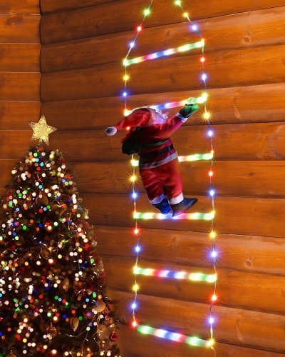 Toodour LED Christmas Ladder Lights - Lot 667