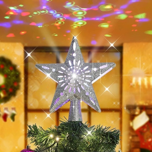 Silver LED Christmas Tree Topper Star - Lot 401