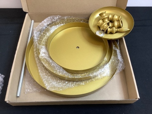 Three Tier Gold Snack Tray - Lot 281