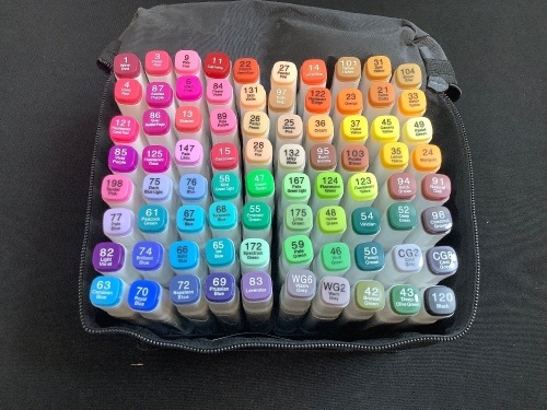 Set of (80) Double Tipped Alcohol Based Markers - Lot 61