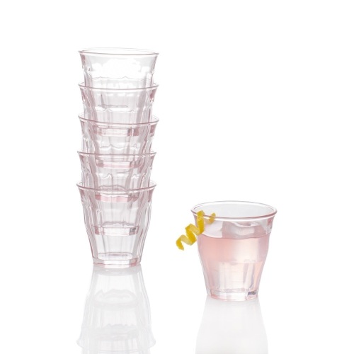 Set of (6) Bistro 8oz Glasses, Pink - Lot 238