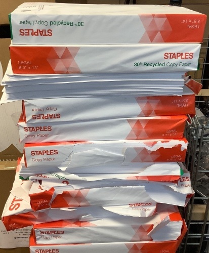 Lot of (10) Reams 8.5x14 Paper, Damaged Packaging - Lot 285