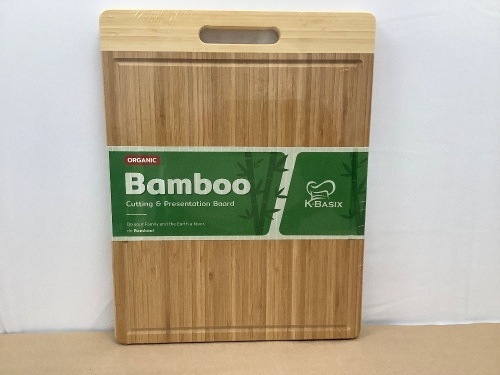 Organic Bamboo Cutting Board 17.5"x13.5"x0.75" - Lot 114