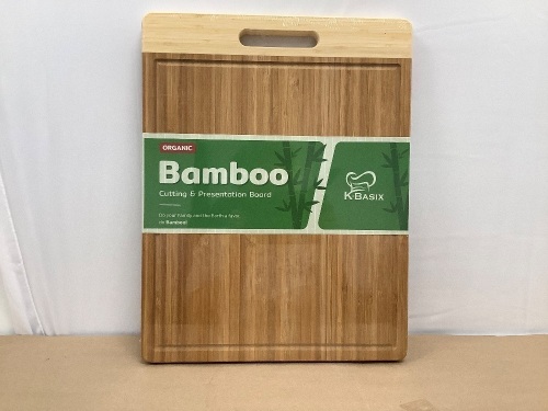 Organic Bamboo Cutting Board 17.5"x13.5"x0.75" - Lot 363