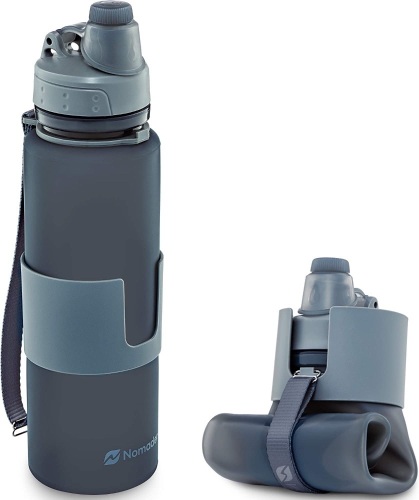 Nomader Collapsible Water Bottle with Leak Proof Twist Cap, 22oz - Lot 414