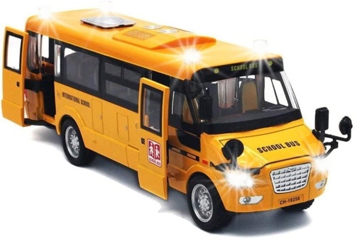 9" Diecast Pull Back School Bus - Lot 490