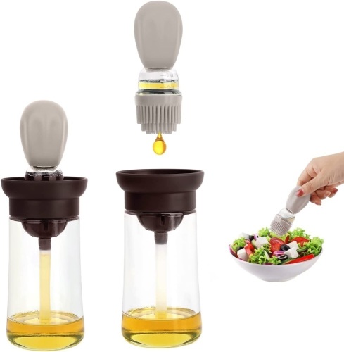 Glass Olive Oil Dispenser with Silicone Brush - Lot 439