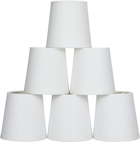 Set of (6) Lampwell VALO Clip-on Chandelier Fabric Lamp Shades - Lot 475