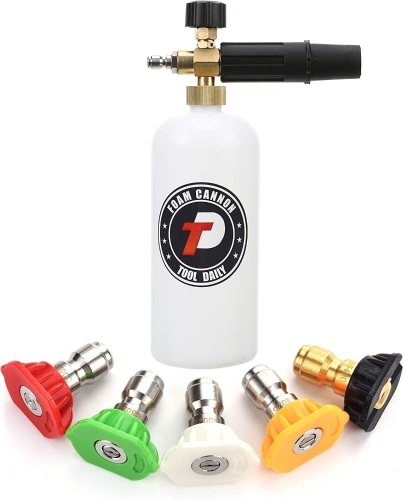 Tool Daily Foam Cannon with 1/4" Quick Connector, 1 Liter, 5 Nozzle Tips - Lot 554