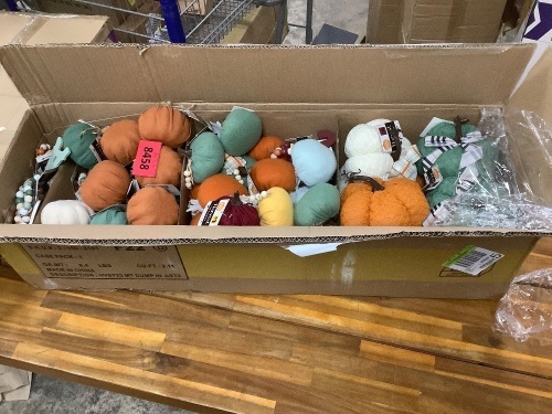 Box of Various Fall Decorations - Lot 8458