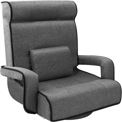 Oversized Swivel Gaming Floor Chair w/ Armrest, Adjustable Backrest - Lot 8487