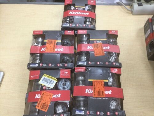 Lot of (5) Kwikset Entry Door Knob and Single Cylinder Deadbolt Security Set - Lot 212