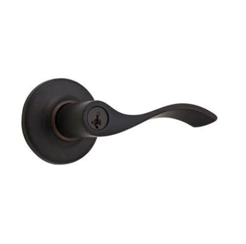Lot of (2) Kwikset Balboa Bronze Venetian Entry Door Handle Featuring SmartKey Security with Microban Antimicrobial Technology - Lot 223