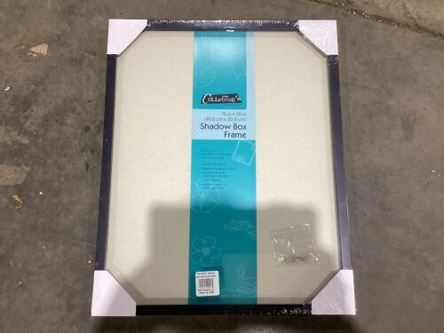 Linen Lined Shadow Box Frame 16" x 20"  - Lot 265
