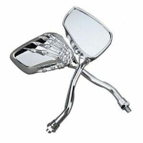 Chrome Skeleton Hand Motorcycle Mirrors  - Lot 274