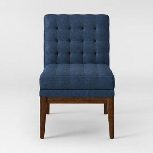 Project 62 Newark Tufted Slipper Chair with Wood Base  - Lot 426